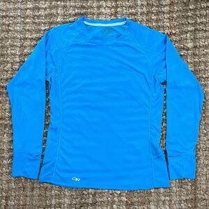 Outdoor Research Echo Long Sleeve Tee Women M Blue Lightweight Sun Shirt NWOT